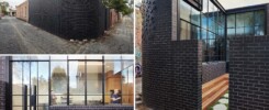 Стены Из Черного Кирпича Окружают Новую Пристройку К Этому Дому