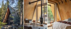 Этот Крутой А-Образный Каркасный Дом Представляет Собой Смелую Форму В Лесу