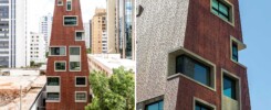 Перфорированные Металлические Панели Покрывают Фасад Этого Многоквартирного Дома В Бразилии
