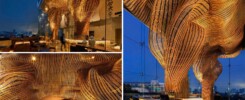 Скульптурные Формы, Выполненные Из Ротанга, Создают Эффектную Привлекательную Деталь Для Этого Ресторана