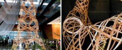 В Пекине Установлена Скульптурная Башня Из Бамбука